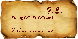 Faragó Emánuel névjegykártya